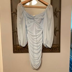 B. Darlin blue ruched bodycon dress